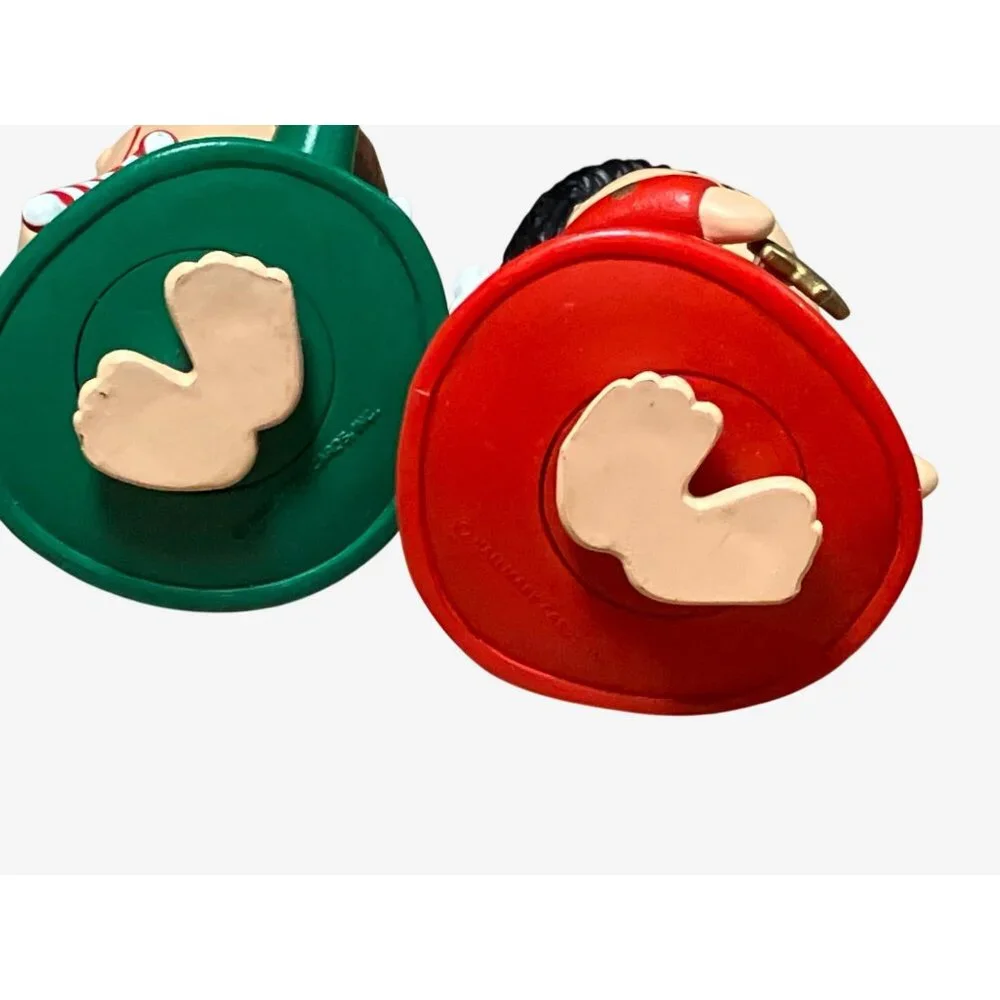 Hallmark Red Green Christmas Angel Salt and Pepper Shaker Set